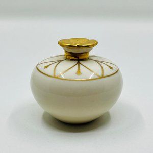 Lenox Porcelain Perfume Bottle with Gold Gilt Stopper